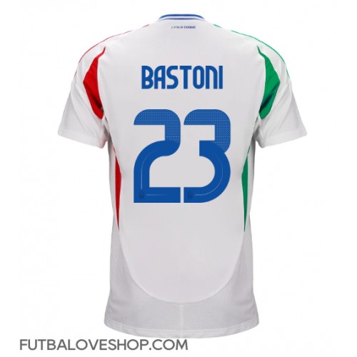 Dres Taliansko Alessandro Bastoni #23 Preč ME 2024 Krátky Rukáv